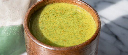 Green Turmeric Milk Latte